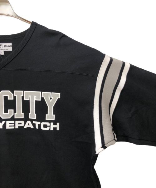BlackEyePatch（ブラックアイパッチ）BlackEyePatch (ブラックアイパッチ) ALL CITY FOOTBALL HEAVY-WEIGHT TEE ブラック サイズ:Lの古着・服飾アイテム