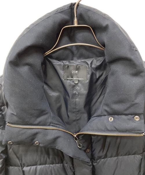 23区（ニジュウサンク）23区 (ニジュウサンク) シレータフタ ロング ダウンコート ネイビー サイズ:40の古着・服飾アイテム