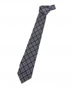 GUCCIグッチ）の古着「ネクタイ」｜グレー×ネイビー