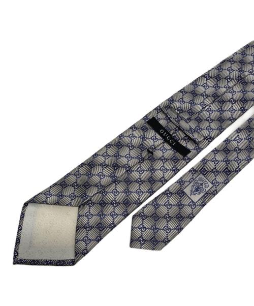 GUCCI（グッチ）GUCCI (グッチ) ネクタイ グレー×ネイビー サイズ:記載無しの古着・服飾アイテム