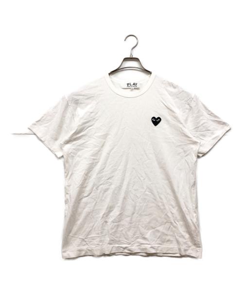 PLAY COMME des GARCONS（プレイコムデギャルソン）PLAY COMME des GARCONS (プレイコムデギャルソン) ハートワッペンtシャツ ホワイト サイズ:XXLの古着・服飾アイテム