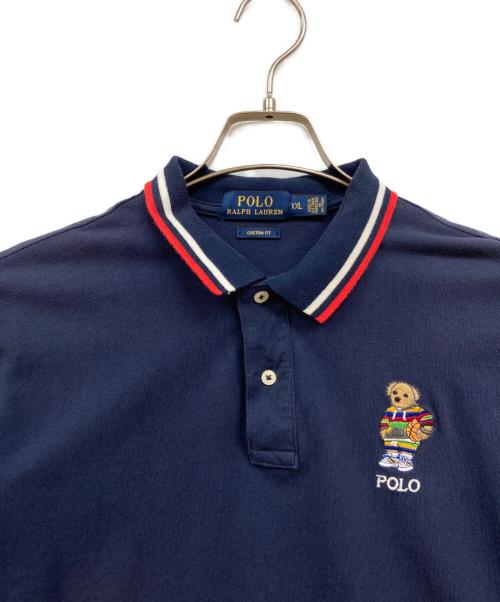 POLO RALPH LAUREN（ポロ・ラルフローレン）POLO RALPH LAUREN (ポロ・ラルフローレン) 鹿の子ポロシャツ ネイビー サイズ:XXLの古着・服飾アイテム