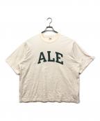 blurhms ROOTSTOCKブラームスルーツストック）の古着「Cotton Rayon 88/12 Print Tee」｜アイボリー×グリーン