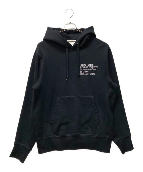 HELMUT LANG（ヘルムートラング）HELMUT LANG (ヘルムートラング) ロゴ刺繍パーカー ブラック サイズ:Ｌの古着・服飾アイテム