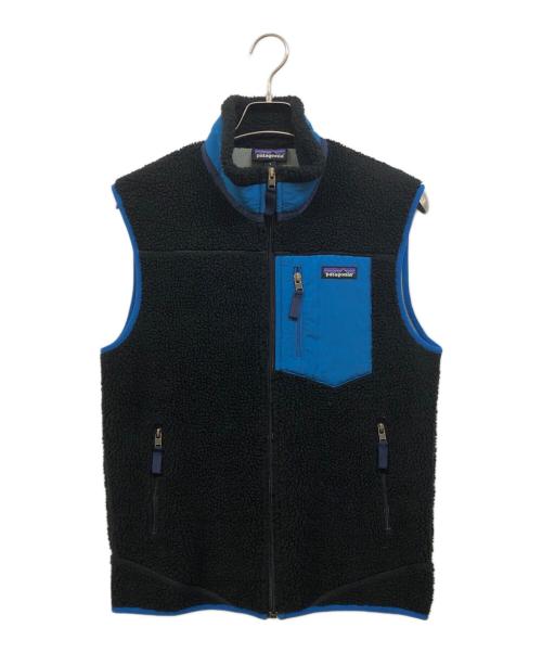 Patagonia（パタゴニア）Patagonia (パタゴニア) Men's Classic Retro-X Vest ブラック×ブルー サイズ:Sの古着・服飾アイテム