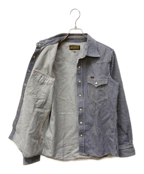 IRON HEART（アイアンハート）IRON HEART (アイアンハート) ヒッコリーウエスタンシャツ インディゴ サイズ:Mの古着・服飾アイテム
