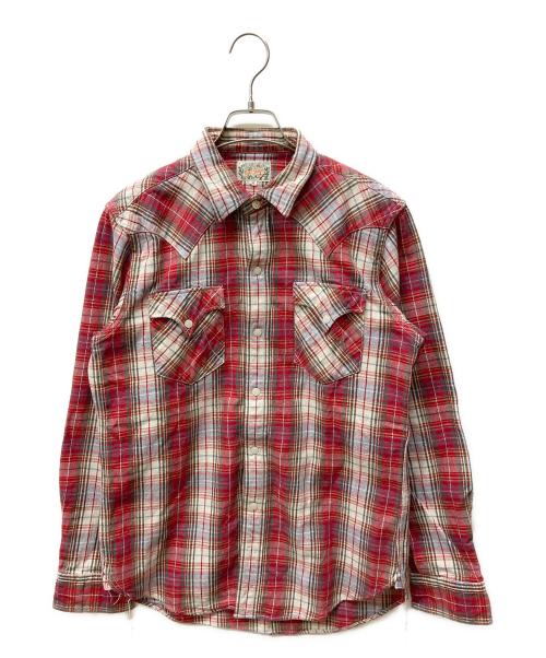 SUGAR CANE（シュガーケーン）SUGAR CANE (シュガーケーン) Mr.FREEDOM (ミスターフリーダム) TRUCKTOPトラックトップウエスタンシャツ レッド サイズ:Mの古着・服飾アイテム