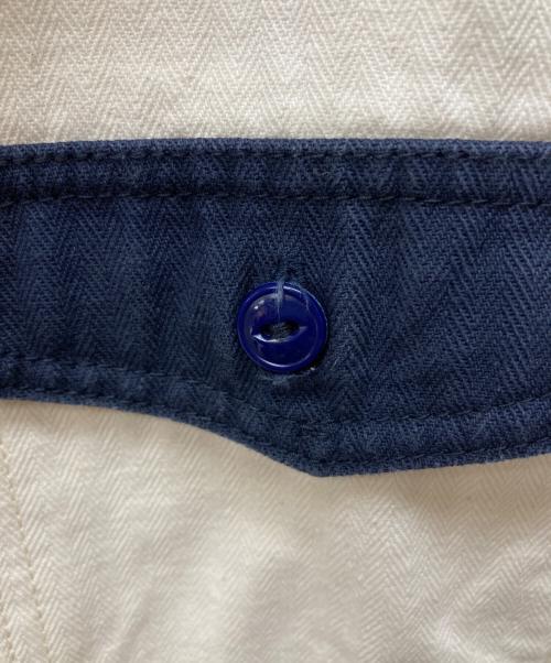 Muller & Bros（ミューラーアンドブロス）Muller & Bros (ミューラーアンドブロス) 襟切替シャツ ホワイト×インディゴ サイズ:15　1/2の古着・服飾アイテム