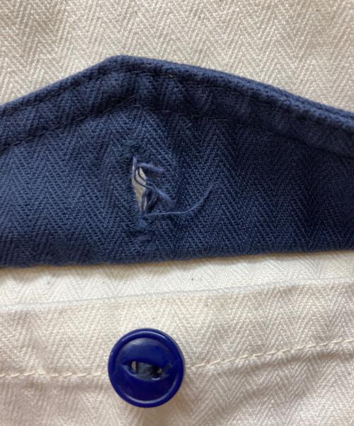 Muller & Bros（ミューラーアンドブロス）Muller & Bros (ミューラーアンドブロス) 襟切替シャツ ホワイト×インディゴ サイズ:15　1/2の古着・服飾アイテム