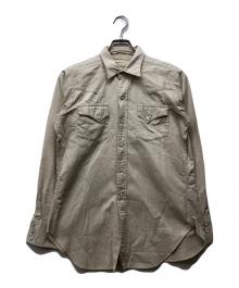 WAREHOUSE（ウエアハウス）の古着「コーデュロイウエスタンシャツ」｜ベージュ
