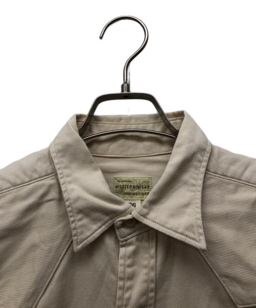 WAREHOUSE（ウエアハウス）WAREHOUSE (ウエアハウス) コーデュロイウエスタンシャツ ベージュ サイズ:36の古着・服飾アイテム