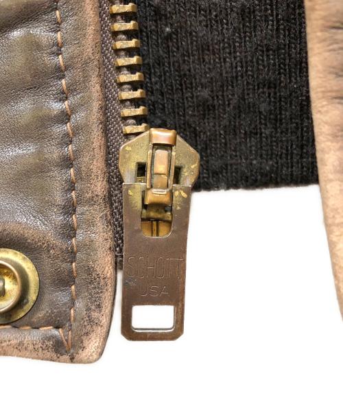 Schott（ショット）Schott (ショット) A-2フライトジャケット ブラウン サイズ:42の古着・服飾アイテム