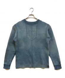 RRL（ダブルアールエル）の古着「クルーネックアンカーデザインニット」｜ブルー
