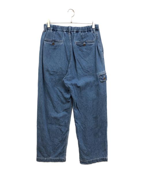 PWA（プア）PWA (プア) リネンミックスデニムパンツ ブルー サイズ:Lの古着・服飾アイテム