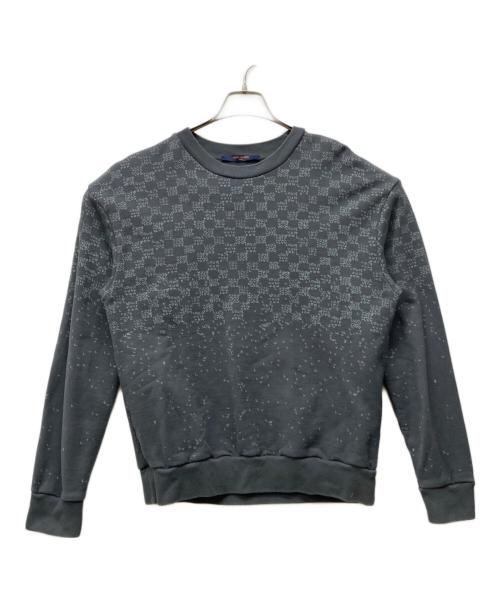 LOUIS VUITTON（ルイ ヴィトン）LOUIS VUITTON (ルイ ヴィトン) ダミエスプレッドプリントスウェット グレー サイズ:Mの古着・服飾アイテム