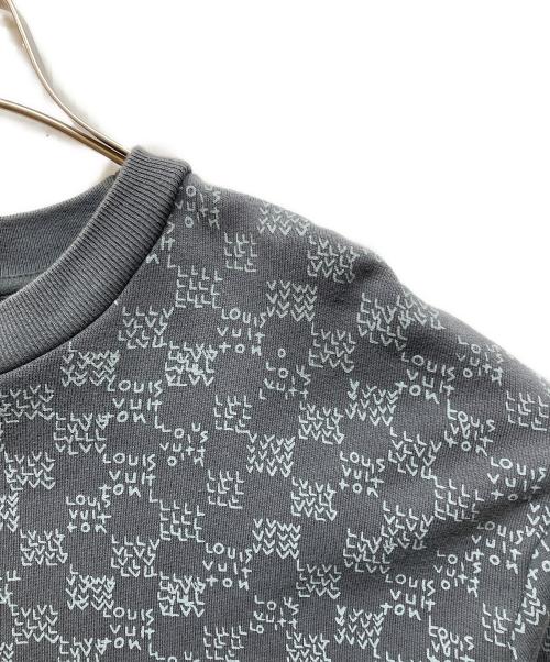 LOUIS VUITTON（ルイ ヴィトン）LOUIS VUITTON (ルイ ヴィトン) ダミエスプレッドプリントスウェット グレー サイズ:Mの古着・服飾アイテム