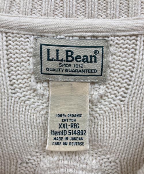 L.L.Bean（エルエルビーン）L.L.Bean (エルエルビーン) コットンケーブルニット ホワイト サイズ:XXLの古着・服飾アイテム