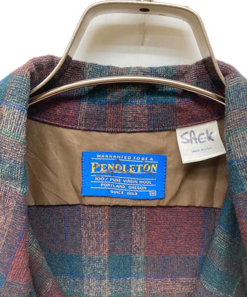 PENDLETON（ペンドルトン）PENDLETON (ペンドルトン) ボードシャツ レッド×グリーン サイズ:Mの古着・服飾アイテム