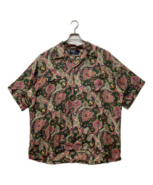 POLO RALPH LAUREN（ポロ・ラルフローレン）POLO RALPH LAUREN (ポロ・ラルフローレン) ペイズリー オープンカラーシャツ グリーン×レッド サイズ:XLの古着・服飾アイテム