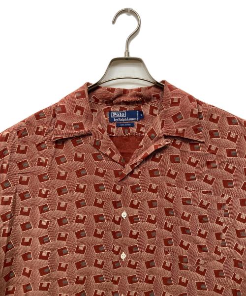 POLO RALPH LAUREN（ポロ・ラルフローレン）POLO RALPH LAUREN (ポロ・ラルフローレン) レーヨン オープンカラーシャツ レッド サイズ:Mの古着・服飾アイテム