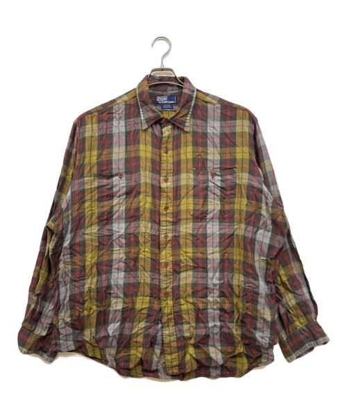 POLO RALPH LAUREN（ポロ・ラルフローレン）POLO RALPH LAUREN (ポロ・ラルフローレン) ASHNER レーヨンチェックシャツ グリーン サイズ:未記入　の古着・服飾アイテム