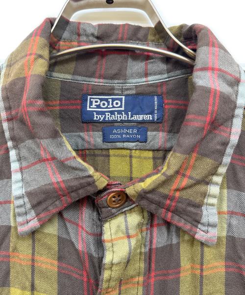 POLO RALPH LAUREN（ポロ・ラルフローレン）POLO RALPH LAUREN (ポロ・ラルフローレン) ASHNER レーヨンチェックシャツ グリーン サイズ:未記入　の古着・服飾アイテム