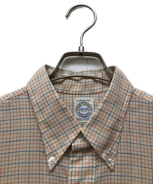 ARROW（アロー）ARROW (アロー) ヴィンテージボタンダウンシャツ オレンジ サイズ:16-33の古着・服飾アイテム
