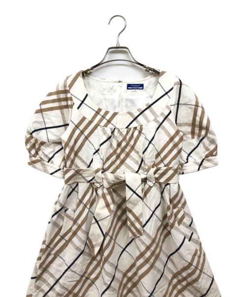BURBERRY BLUE LABEL（バーバリー ブルー レーベル）BURBERRY BLUE LABEL (バーバリー ブルー レーベル) ノバチェックミニワンピース ベージュ サイズ:38の古着・服飾アイテム
