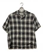 WACKO MARIAワコマリア）の古着「OMBRE CHECK OPEN COLLAR SHIRT S/S」｜グレー
