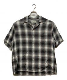 WACKO MARIA（ワコマリア）の古着「OMBRE CHECK OPEN COLLAR SHIRT S/S」｜グレー