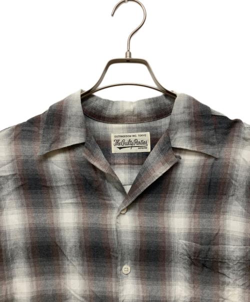 WACKO MARIA（ワコマリア）WACKO MARIA (ワコマリア) OMBRE CHECK OPEN COLLAR SHIRT S/S グレー サイズ:Lの古着・服飾アイテム