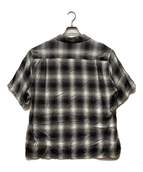 WACKO MARIA（ワコマリア）WACKO MARIA (ワコマリア) OMBRE CHECK OPEN COLLAR SHIRT S/S グレー サイズ:Lの古着・服飾アイテム