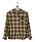 SUGAR CANE（シュガーケーン）の古着「RAYON OMBRE CHECK OPEN SHIRT」｜ブラウン