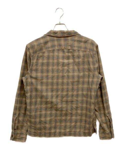 RRL（ダブルアールエル）RRL (ダブルアールエル) CARTER CAMP LONG SLEEVE SPORT SHIRT ブラウン サイズ:Мの古着・服飾アイテム