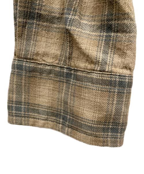 RRL（ダブルアールエル）RRL (ダブルアールエル) CARTER CAMP LONG SLEEVE SPORT SHIRT ブラウン サイズ:Мの古着・服飾アイテム