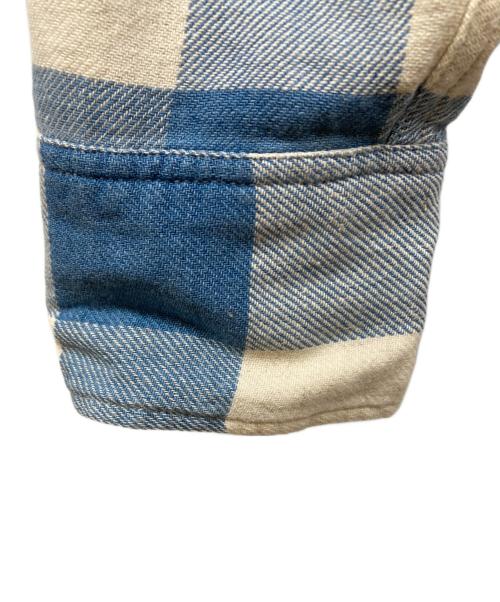 RRL（ダブルアールエル）RRL (ダブルアールエル) スリムフィットチェック柄ウエスタンシャツ ブルー サイズ:Sの古着・服飾アイテム