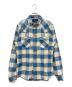 RRL（ダブルアールエル）の古着「スリムフィットチェック柄ウエスタンシャツ」｜ブルー