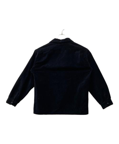 TOWN CRAFT（タウンクラフト）TOWN CRAFT (タウンクラフト) 50S復刻 コーデュロイオープンカラーシャツ ブラック サイズ:Lの古着・服飾アイテム