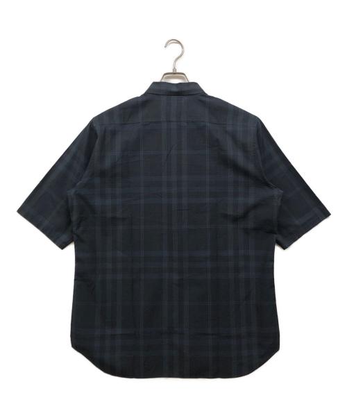 BURBERRY LONDON（バーバリーロンドン）BURBERRY LONDON (バーバリーロンドン) チェック柄ショートスリーブシャツ ネイビー サイズ:LLの古着・服飾アイテム