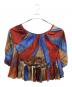 Vivienne Westwood RED LABEL (ヴィヴィアンウエストウッドレッドレーベル) 総柄五分袖ブラウス レッド×ブルー サイズ:０/S：13000円