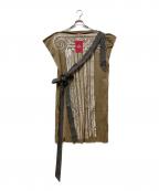 Vivienne Westwood RED LABELヴィヴィアンウエストウッドレッドレーベル）の古着「プリントノースリーブワンピース」｜ブラウン