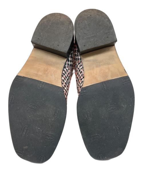 CHANEL（シャネル）CHANEL (シャネル) ツイードサイドジップエンジニアブーツ ピンク サイズ:37Cの古着・服飾アイテム