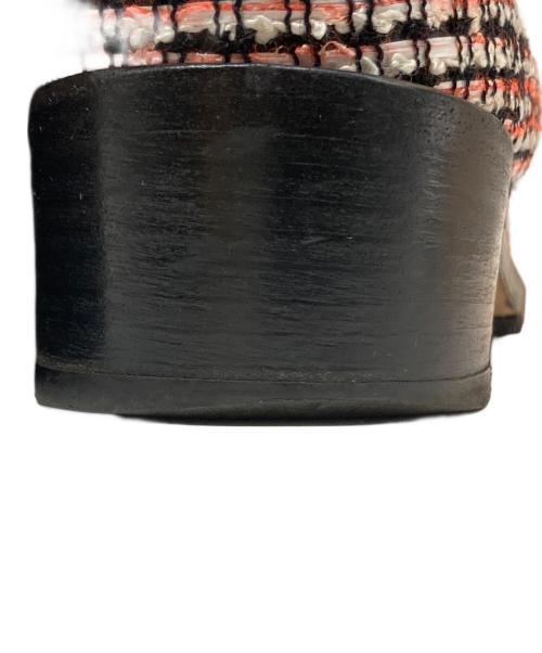 CHANEL（シャネル）CHANEL (シャネル) ツイードサイドジップエンジニアブーツ ピンク サイズ:37Cの古着・服飾アイテム