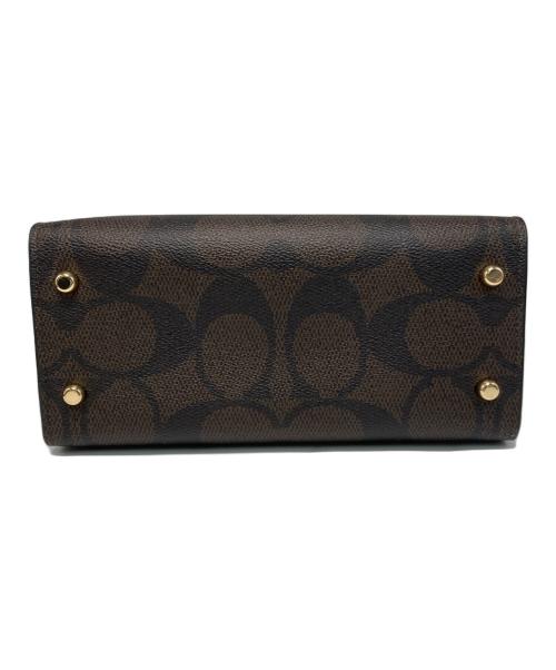 COACH（コーチ）COACH (コーチ) マギー スモール トート・ブロックド シグネチャー キャンバス ブラック×ブラウンの古着・服飾アイテム