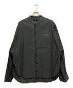 VUヴウ）の古着「dyed stand collar shirt」｜カーキ