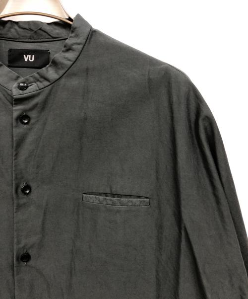 VU（ヴウ）VU (ヴウ) dyed stand collar shirt カーキ サイズ:2の古着・服飾アイテム