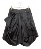 Vivienne Westwood RED LABELヴィヴィアンウエストウッドレッドレーベル）の古着「イレヘムギャザースカート」｜ブラック