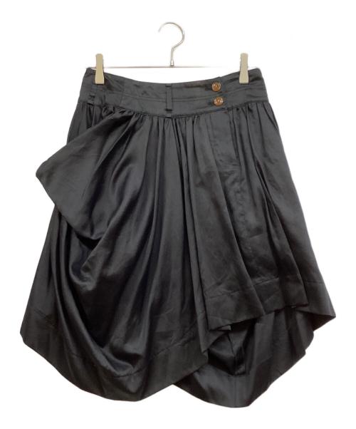 Vivienne Westwood RED LABEL（ヴィヴィアンウエストウッドレッドレーベル）Vivienne Westwood RED LABEL (ヴィヴィアンウエストウッドレッドレーベル) イレヘムギャザースカート ブラック サイズ:2の古着・服飾アイテム