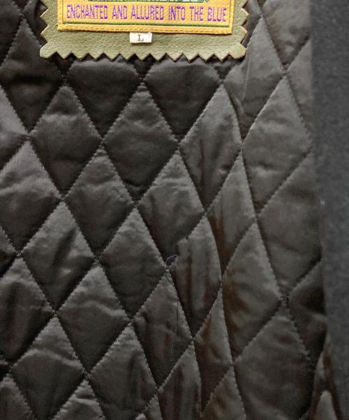 SAS SCUBADIVING（エス・エー・エス）SAS SCUBADIVING (エス・エー・エス) 襟付きスタジアムジャケット グリーン×ネイビー サイズ:Lの古着・服飾アイテム