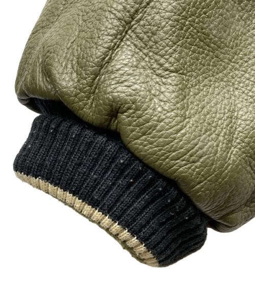 SAS SCUBADIVING（エス・エー・エス）SAS SCUBADIVING (エス・エー・エス) 襟付きスタジアムジャケット グリーン×ネイビー サイズ:Lの古着・服飾アイテム